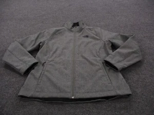 North Face Jacket Womens XL Gray Softshell Lined Outdoors Hiking Windwall Coat - Picture 1 of 12