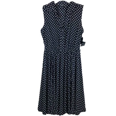 Vestido Alfani Estilo Retro Lunares Talla 8 Cintura Imperio Años 50’s Vintage Look Nuevo con Etiquetas Foto 1 de 4