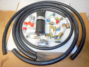 A/C HOSE KIT,GENERAL USE,W/135 DEGREE O RING FITTINGS/BINARY SWITCH HOT/RAT ROD - Picture 1 of 1