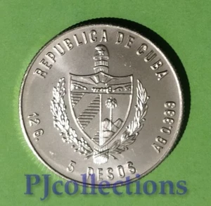 M130- BANCO NACIONAL 5 PESOS 1980 FLORA UNC SILBER/SILVER - Bild 1 von 2