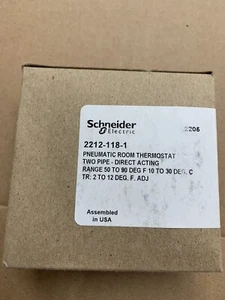 Barber Colman 2212-118 Pneumatic Room Thermostat, Direct Acting, 2-Pipe - Picture 1 of 3
