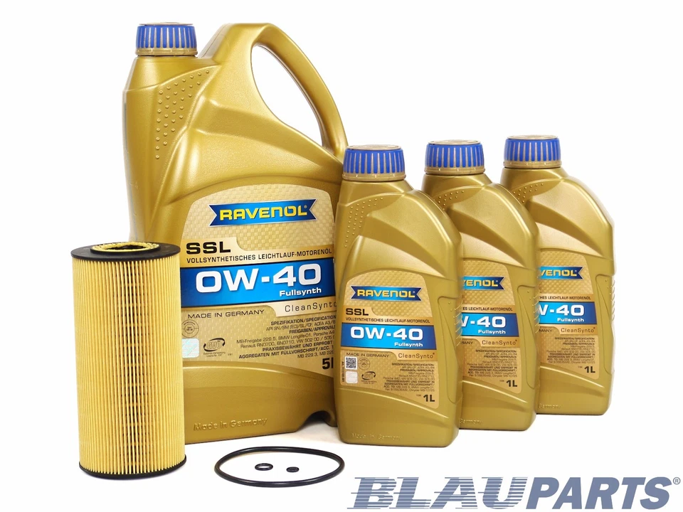 Oil Change Kit - Compatible with 1996-99 Mercedes Benz E300 - 3.0L Diesel - 0w40 - Image 1 of 1