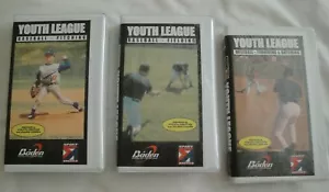 BADEN: YOUTH LEAGUE Baseball WURF & FANGEN/ PITCHING/FIELDING 3 VHS-KASSETTEN - Bild 1 von 5