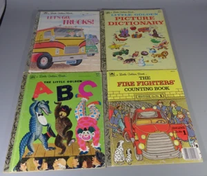 Lot of 4 A Little Golden Book Trucks, Picture, ABC, Counting - Picture 1 of 21