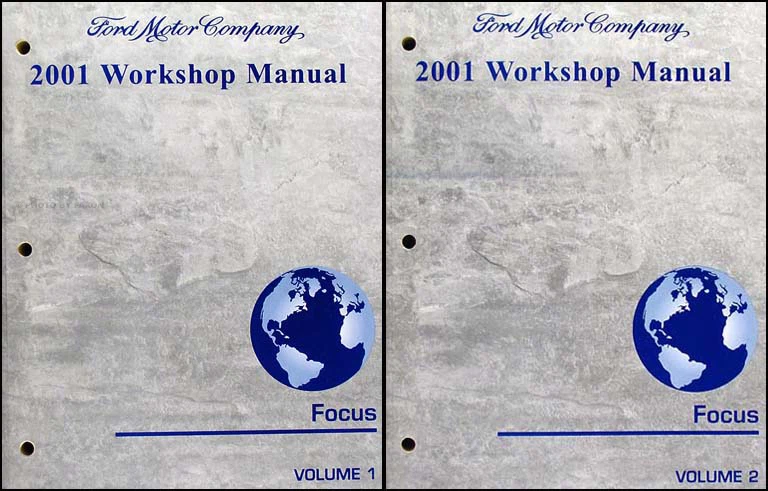 Manual De Taller Original De 2 Volúmenes Para Ford Focus 2001 LX SE ZX3 ZTS - Imagen 1 de 3