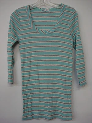 NWOT Hue To Go Women's Sleepwear Pajama Top Shirt Size Medium Aqua Multi #505A - Image 1 of 2