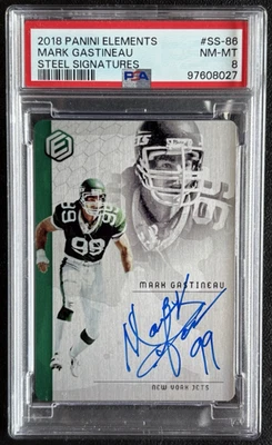 2018 Panini Elements Steel Signatures Mark Gastineau Auto#134/150 - PSA 8 -Pop 2 - Image 1 of 2