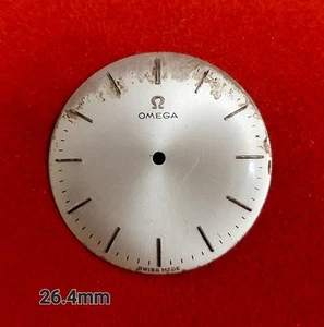 OMEGA  Dial/Zifferblatt Silber/Silver 26.4mm Cal 620-625-635 für Bastler  - Picture 1 of 2
