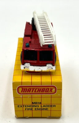 Matchbox MB18 Escalera Extensible Camión de Bomberos 1982 Rojo Diecast Nuevo en Caja De Colección Macao Foto 1 de 4