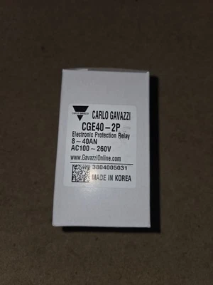 1 PIEZA CARLO GAVAZZI INC CGE40-2P-40AN Controles Relé Sobrecargas, 100-260 VCA, Foto 1 de 3