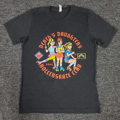Deaths Daughters Rollerskate Club Shirt Womens Medium Black D.D.R.C Novelty Tee - Image 1 of 4
