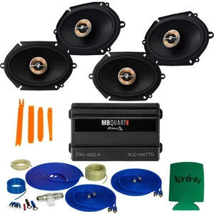 Infinity KAPPA For Ford 97-16 F-250 350 KAPPA 6x8" Speakers MB Quart Amp Kit - Picture 1 of 7
