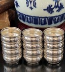 🎄🎄🎄 12 Rare Antique Webster Sterling Silver Open Salt Cellars American 1.5”
