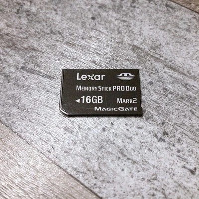AUTHENTIC Lexar Brand 16 GB Memory Stick Pro Duo Mark 2 Magic Gate Sony PSP Card - Image 1 of 3
