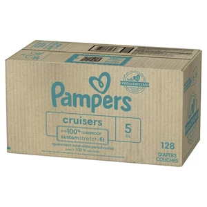 Pampers Cruisers 360 Baby Diapers Size 5, 128 Count - Leakproof Pull-on Tab-off - Picture 1 of 7