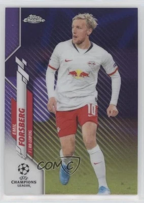 2019-20 Topps Chrome UCL Purple Carbon Fiber Refractor Emil Forsberg #40 - Image 1 of 2