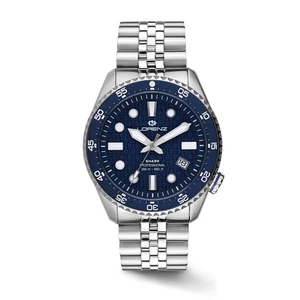 Lorenz Shark 5 – Orologio Uomo Automatico Acciaio Blu 200 m (30255BB) - Foto 1 di 5