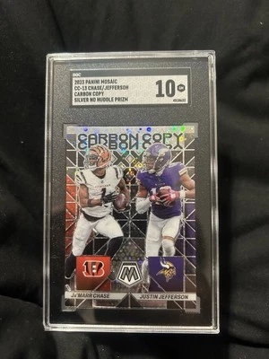 2023 Panini Mosaic - Carbon CopyJefferson, Chase #CC-13 No Huddle Silver Prizm - Image 1 of 2