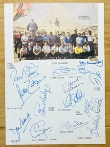 Hand Signed A4 Team Sheet - England Football Team 1986 - 13 signatures - Picture 1 of 1