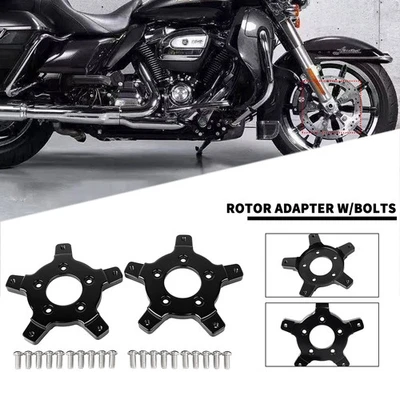 CNC Front Brake Rotor Adapter For Harley Road King Electra Glide FLHT FLHX 14-23 - Image 1 of 4