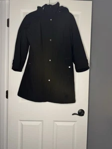 Abrigo negro Calvin Klein con capucha desmontable XL - Imagen 1 de 2