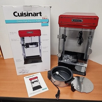 Cuisinart CPM-28 Classic-Style Popcorn Maker Popper Red Countertop Twirl & Scoop - Image 1 of 4