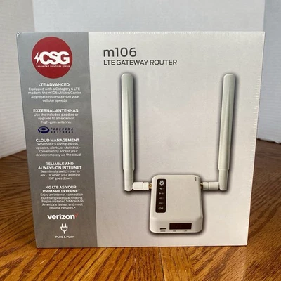 CSG M106 LTE Gateway Router VERIZON 4G LTE Cellular Wireless Router ~ NEW Sealed - Image 1 of 4