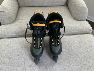 k2 boa inline skates, size 10, Black Yellow, very good condition  - Image 1 of 4