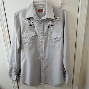 Vintage Miller Western Wear Mens Long Sleeve Shirt Size 15 - 34 - Picture 1 of 8