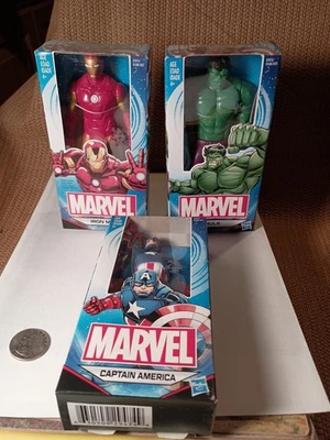 Marvel 6" Action Figures Lot Of 3 Hulk Ironman Captain America NEW - Image 1 of 4