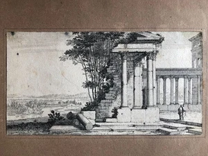 Sébastien Le Clerc [Leclerc] — paysage avec ruines — eau-forte signée — 1673. - Picture 1 of 3