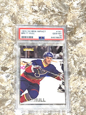1995-96 Skybox Impact Brett Hull #141 PSA 10 GEM MINT St Louis Blues Hockey Card