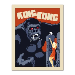 1933 KING KONG Photo Art Poster DANISH Movie Print Repro 8x10 11x14 11x17 16x20 - Picture 1 of 5