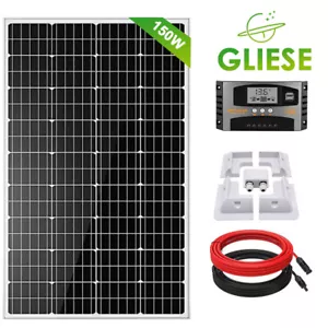 150W RV Solar Set Solarmodul Solarpanel 12V Wohnmobil Mit Montage PV Halterung - Bild 1 von 12