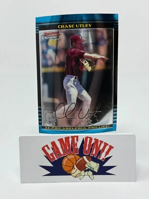 Tarjeta Bowman 2002 cromada de béisbol Chase Utley #241 EX/Stain B Foto 1 de 3