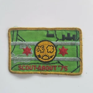 Scout About Boy Scout BSA 75 Patch rectangular Green 1975 by - Picture 1 of 5