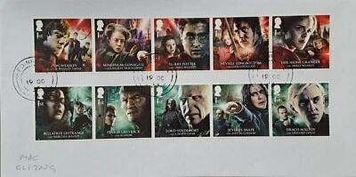 GB 2023 Commemorative Set of very fine used Harry Potter stamps on envelope - Image 1 of 3