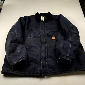 VINTAGE Carhartt Jacke Herren 5XL Blau Sandstein Traditional C26 Workwear 90s - Bild 1 von 12