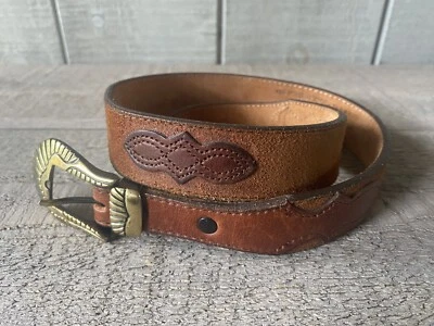 Leather Belt Handmade Southwestern Made in Texas 32” - Image 1 of 4
