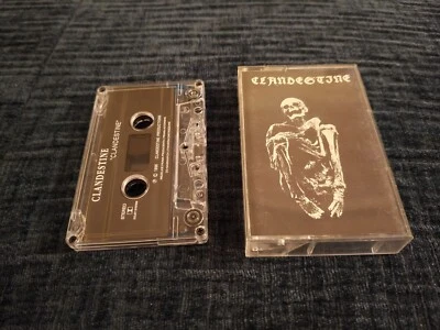 Clandestine Demo tape Cassette MC Mortal Slaughter Merciless Death Hazel Ghost - Image 1 of 4