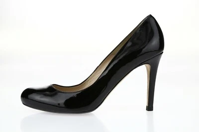 Womens L. K. BENNET Black Patent Leather Almond Toe Classic Pumps Size 36.5 EU - Image 1 of 4
