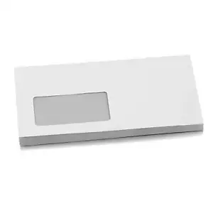 50 Stück Briefumschläge Din Lang weiß mit Fenster 220 x 110 mm selbstklebend - Imagen 1 de 2