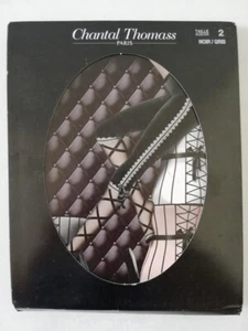 CHANTAL THOMASS COLLANT 20 DEN CORSAIRE OPAQUE 80 DEN TAILLE 2 NOIR/GRIS REFT102 - Picture 1 of 2