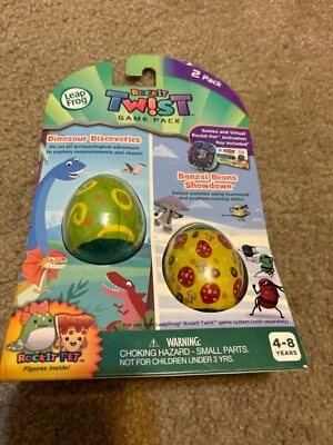 New LeapFrog Rockit Twist Game Pack 2 Games Dinosaur Discoveries  Banzai Beans - Image 1 of 2