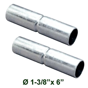 2 PK Chain Link Fence TOP RAIL SLEEVE 1-3/8" X 6" Chain Link Fence Hardware Pipe - Picture 1 of 1