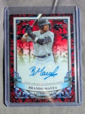 2024 Bowman Sterling Brando Mayea Red Sterling Scintillate Auto RC #/5 #PABMY - Image 1 of 3