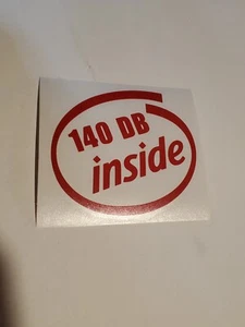 140db Inside Decal Vinyl 5x4 Red - Picture 1 of 1