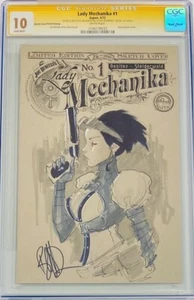 Lady Mechanika #1 LTD 200 boceto en blanco firmado y original Joe Benítez CGC 10 SS - Imagen 1 de 1