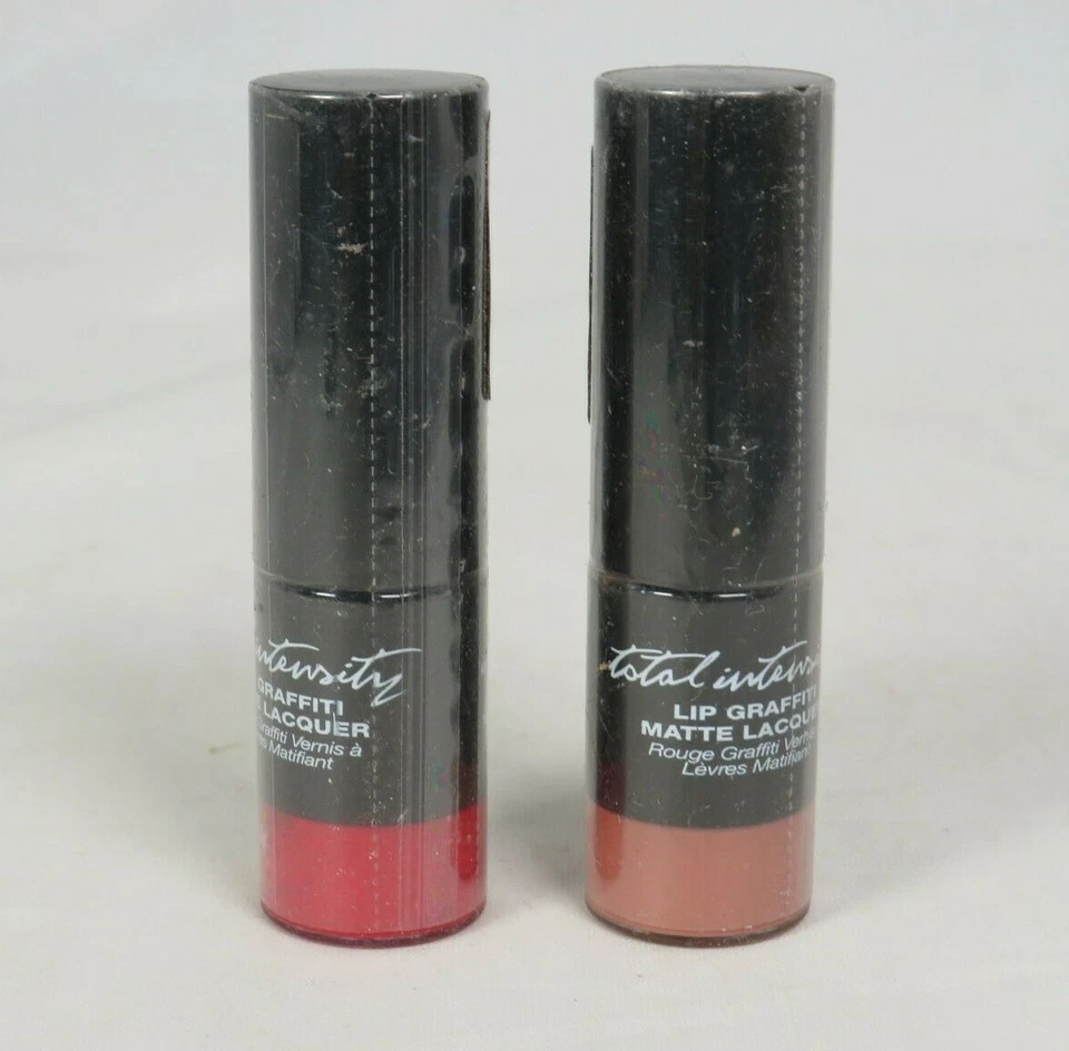  2x PRESTIGE Total Intensity Lip Graffiti Matte Lacquer Brick Wall & Unzipped - Image 1 of 1