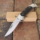 Rite Edge BOSS Lockback Folding Pocket Knife - Black Wood Handle 3CR13 Steel 7